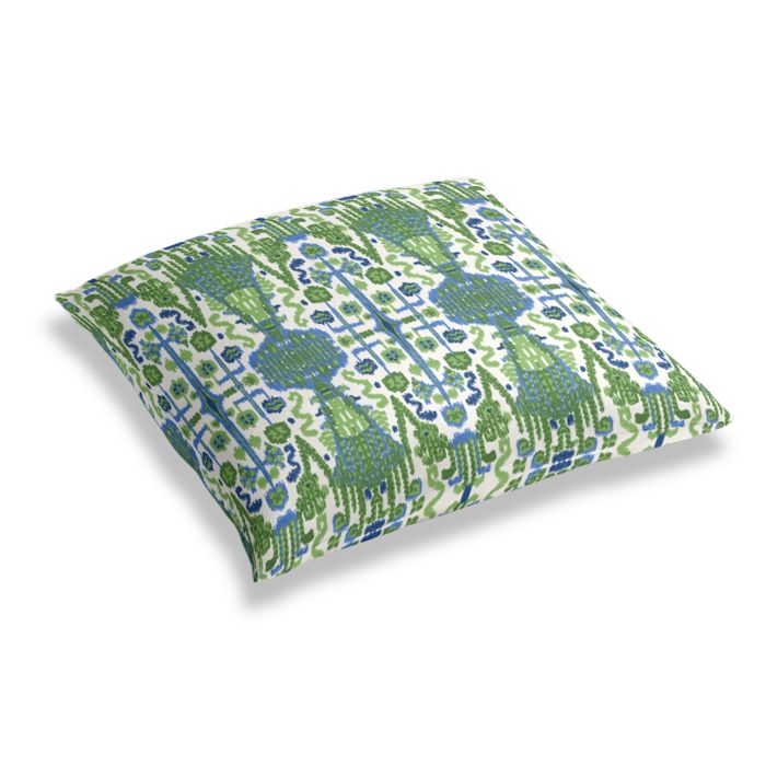 Simple Floor Pillow in Ikat Believe It - Kelly