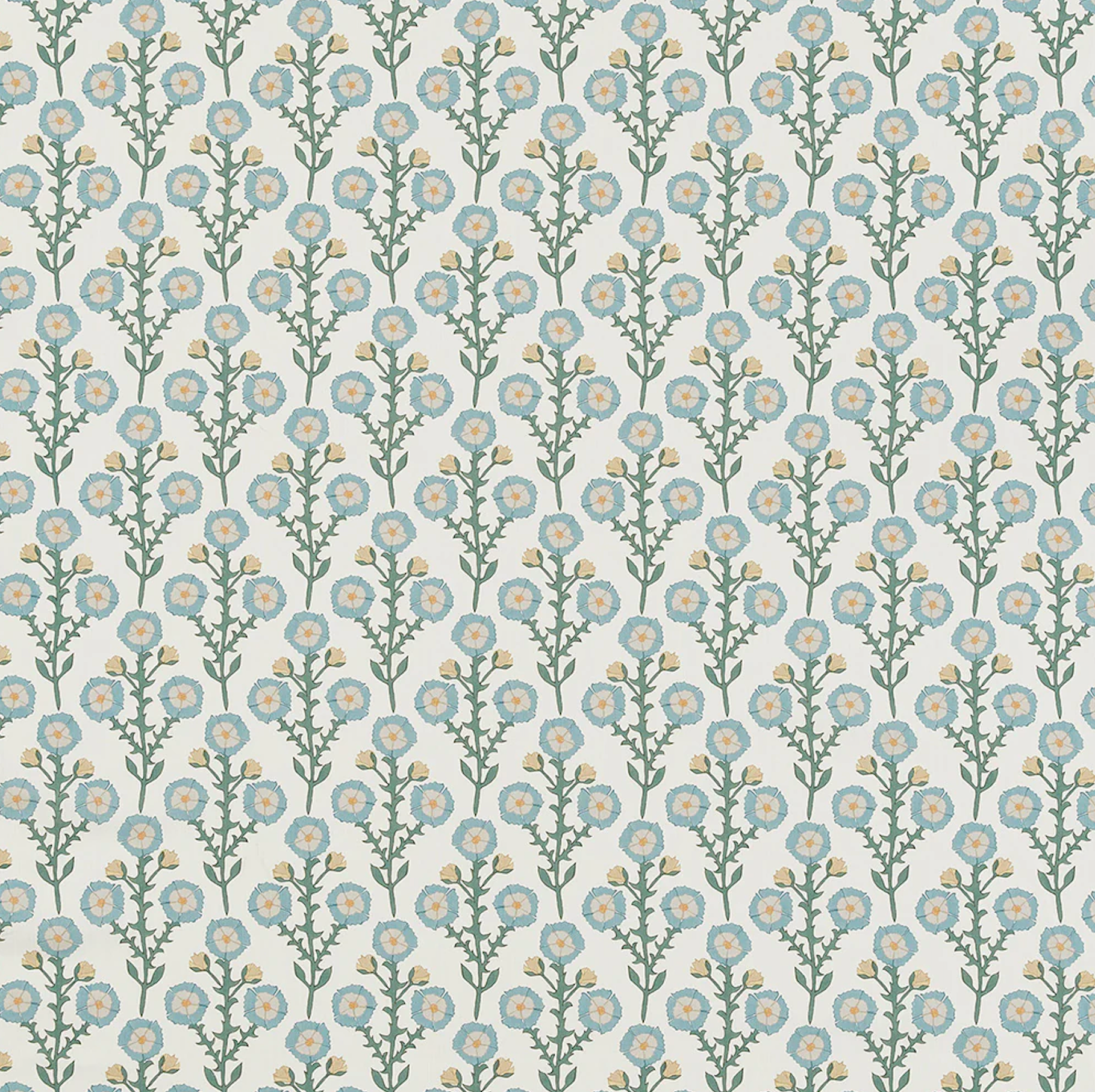 Cottage Flowers - Cool Blue